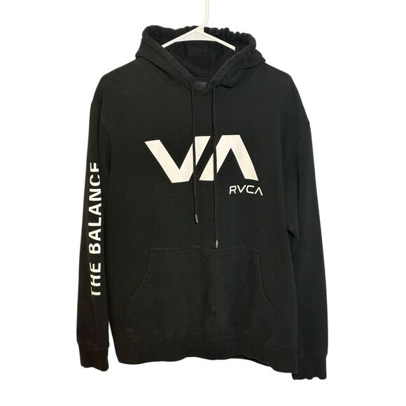 RVCA VA black graphic hoodie - L - Picture 1 of 8